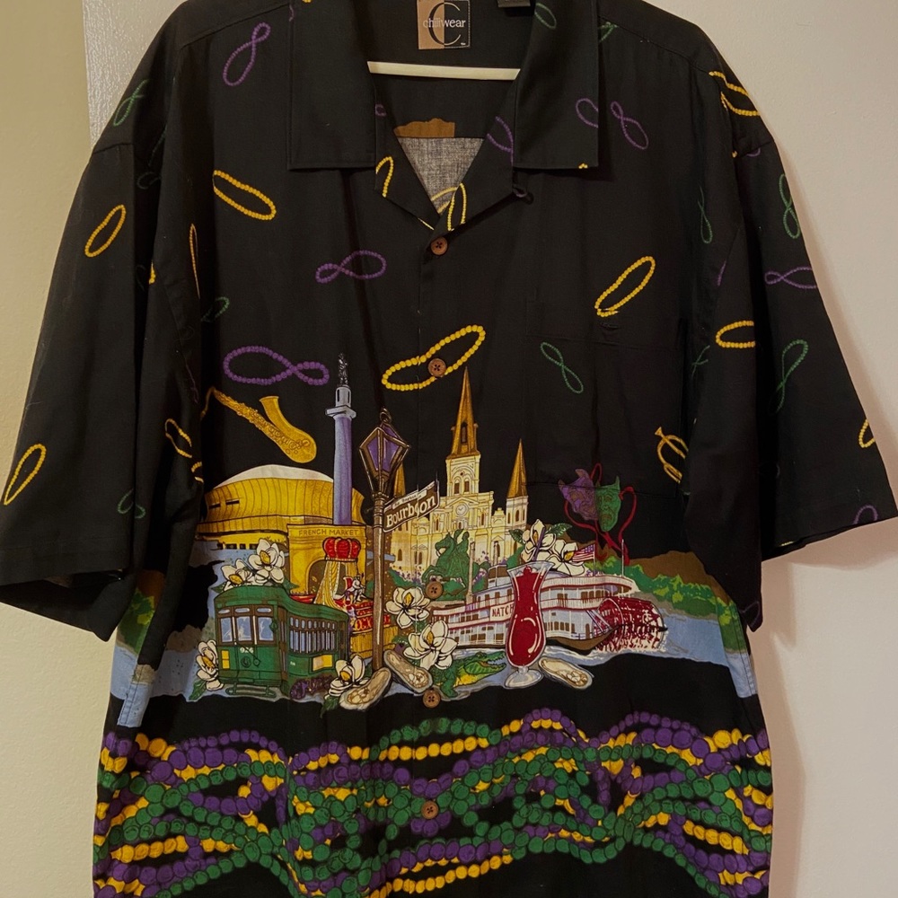 Men’s Mardi Gras themed Shirt - Celebrate in Style